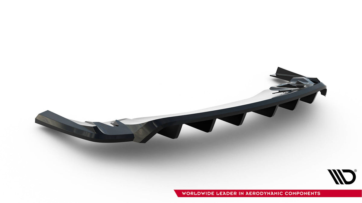 Maxton Design - Mittlerer Cup Diffusor DTM Look Heck Ansatz für Porsche Taycan Turbo S Mk1 - Aerowerk.