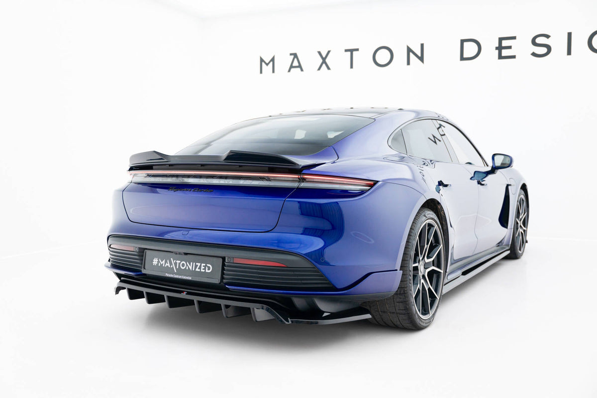 Maxton Design - Mittlerer Cup Diffusor DTM Look Heck Ansatz für Porsche Taycan Turbo S Mk1 - Aerowerk.