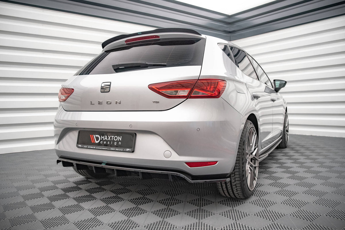 Maxton Design - Mittlerer Cup Diffusor DTM Look Heck Ansatz für Seat Leon Hatchback Mk3 - Aerowerk.