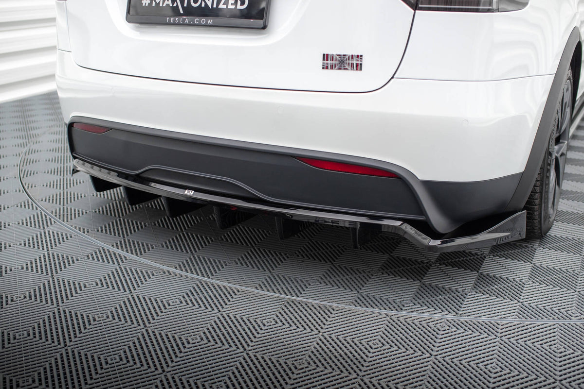 Maxton Design - Mittlerer Cup Diffusor DTM Look Heck Ansatz für Tesla Model X Mk1 Facelift - Aerowerk.