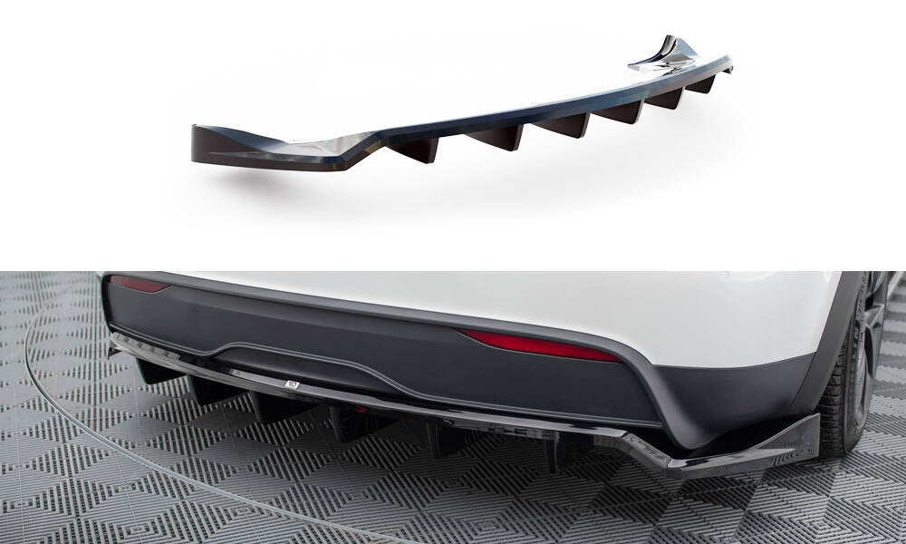 Maxton Design - Mittlerer Cup Diffusor DTM Look Heck Ansatz für Tesla Model X Mk1 Facelift - Aerowerk.