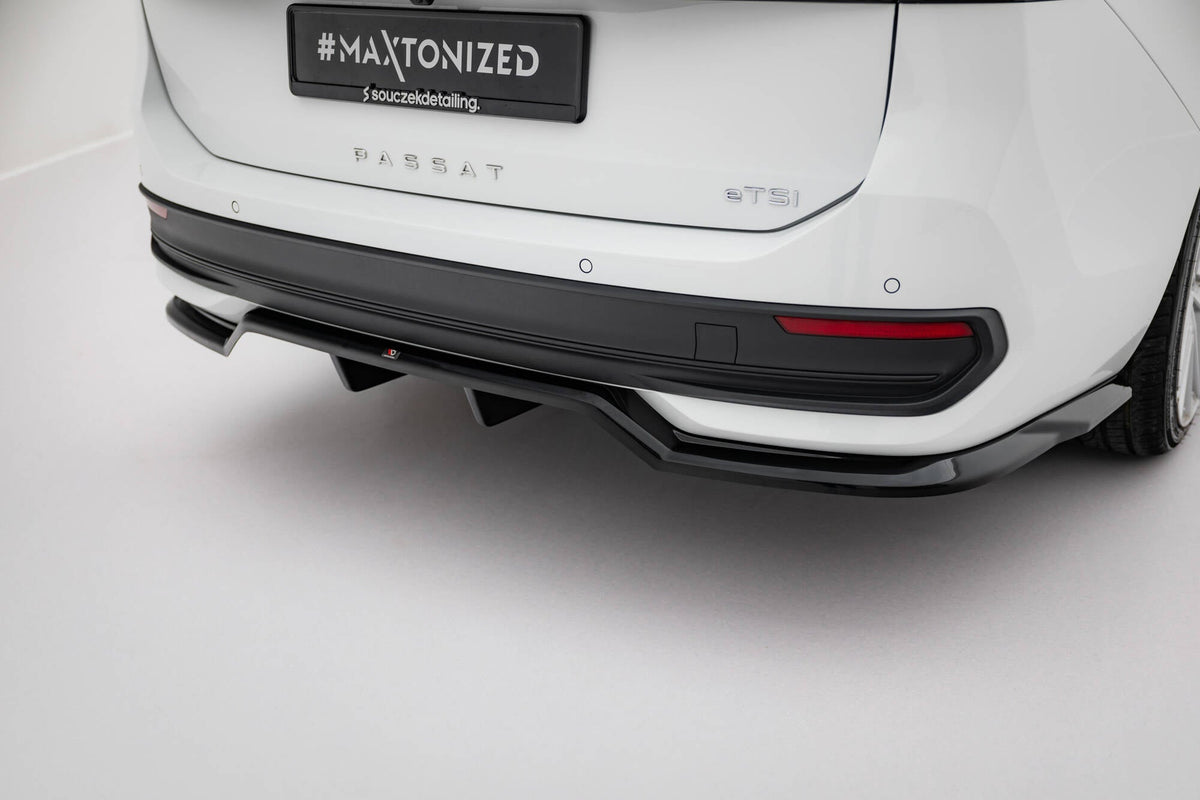 Maxton Design - Mittlerer Cup Diffusor DTM Look Heck Ansatz für VW Passat B9 - Aerowerk.