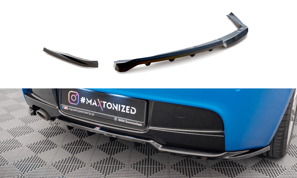 Maxton Design - Mittlerer Cup Diffusor / Heckansatz für BMW 1er M - Paket E87 Facelift - Aerowerk.