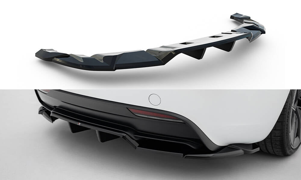 Maxton Design - Mittlerer Cup Diffusor V2 DTM Look Heck Ansatz für Tesla Model 3 Performance Mk1 Facelift - Aerowerk.