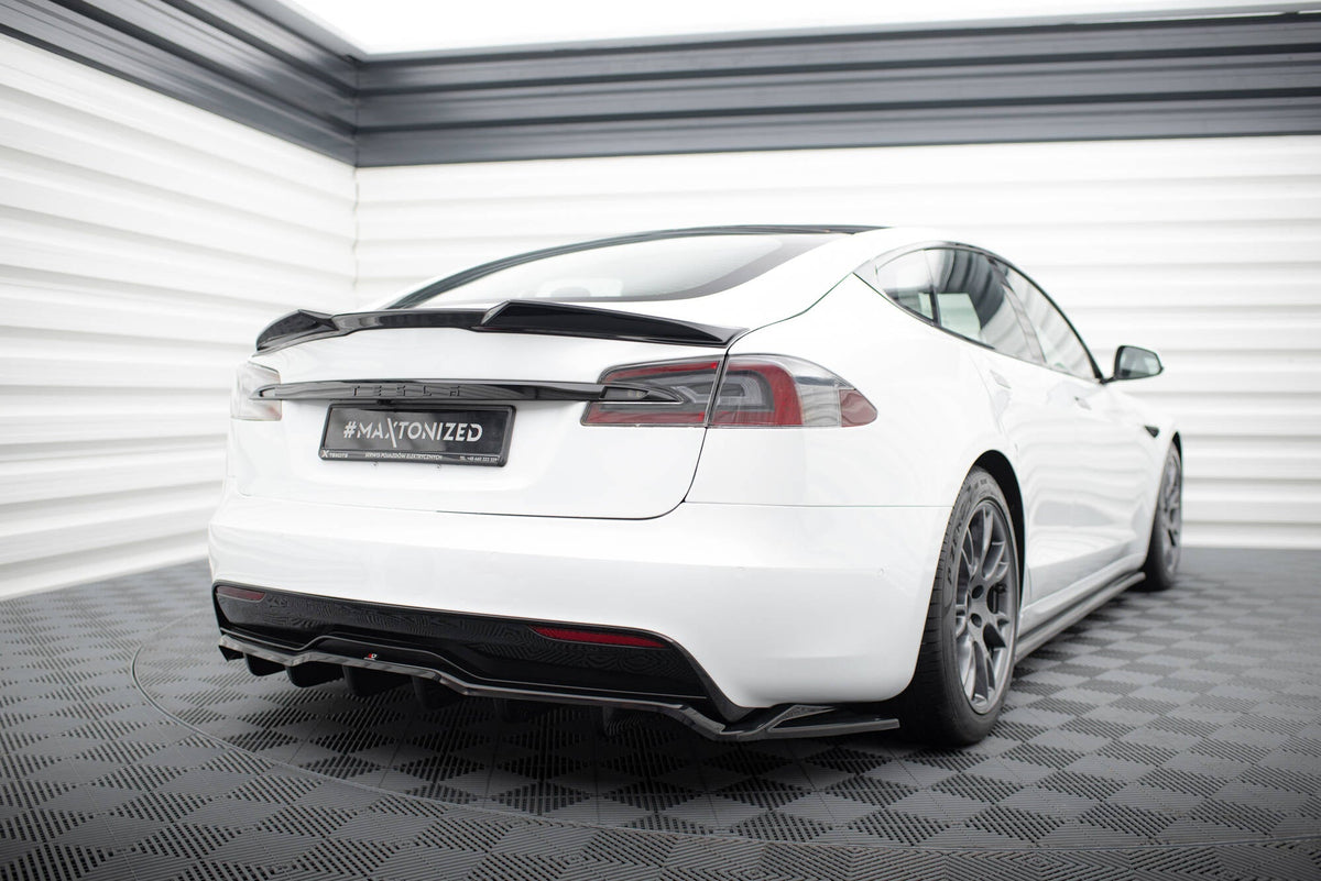 Maxton Design - Mittlerer Cup Diffusor V2 DTM Look Heck Ansatz für Tesla Model S Plaid Mk1 Facelift - Aerowerk.