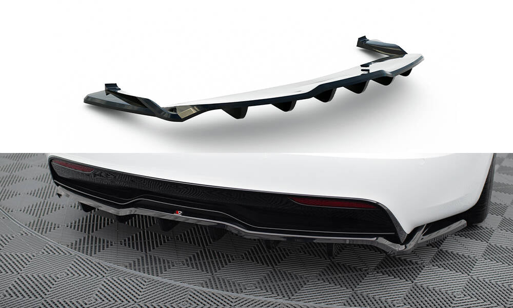 Maxton Design - Mittlerer Cup Diffusor V2 DTM Look Heck Ansatz für Tesla Model S Plaid Mk1 Facelift - Aerowerk.