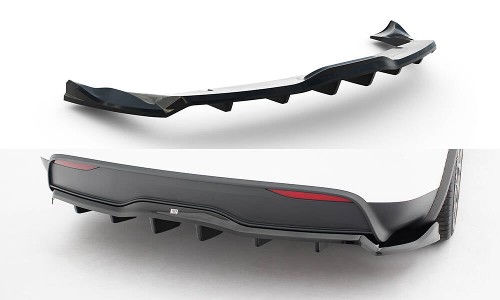 Maxton Design - Mittlerer Cup Diffusor V2 DTM Look Heck Ansatz für Tesla Model X Mk1 Facelift - Aerowerk.
