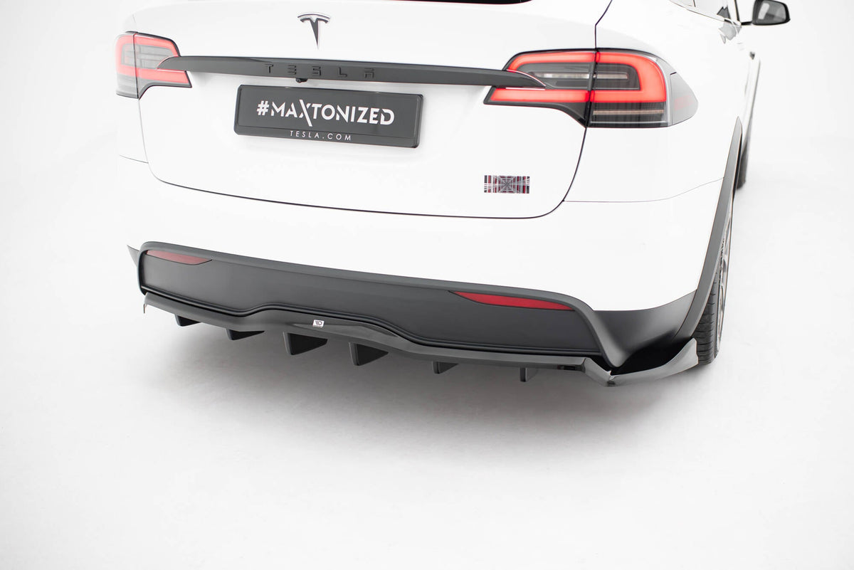 Maxton Design - Mittlerer Cup Diffusor V2 DTM Look Heck Ansatz für Tesla Model X Mk1 Facelift - Aerowerk.