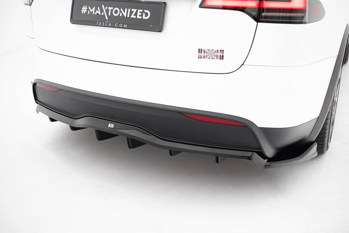 Maxton Design - Mittlerer Cup Diffusor V2 DTM Look Heck Ansatz für Tesla Model X Mk1 Facelift - Aerowerk.