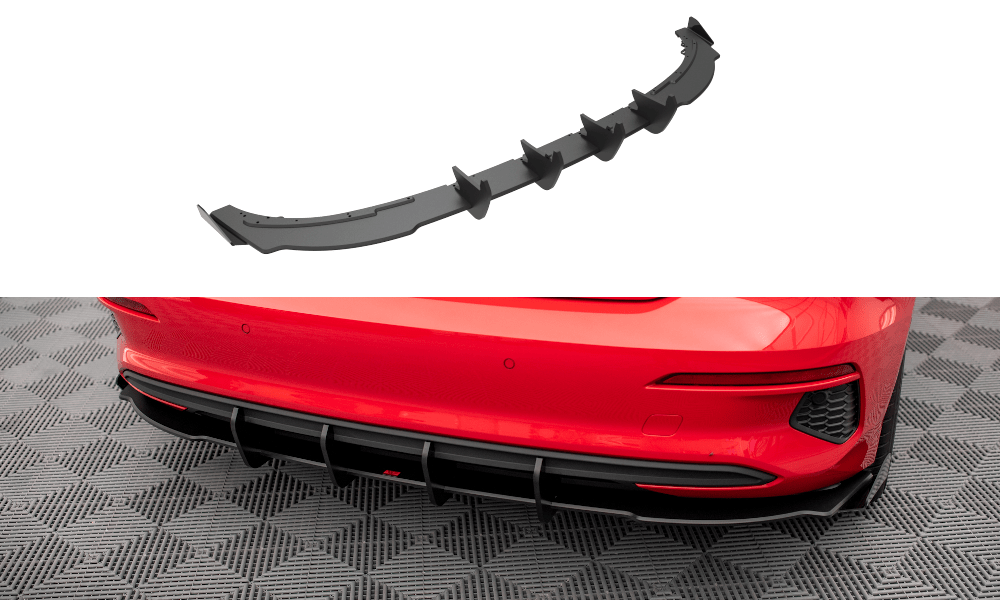 Maxton Design - Robuste Racing Diffusor Heck Ansatz + Flaps für Audi A3 Sportback 8Y - Aerowerk.