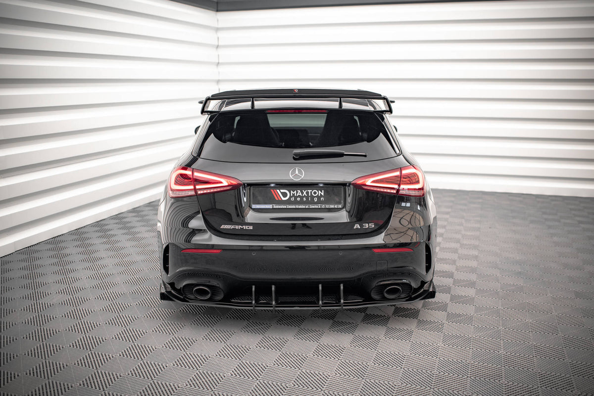 Maxton Design - Robuste Racing Diffusor Heck Ansatz + Flaps für Mercedes A35 AMG Hatchback Aero Pack W177 - Aerowerk.