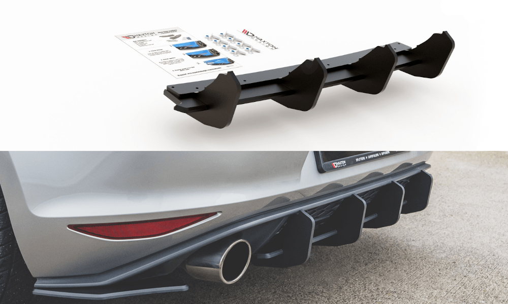 Maxton Design - Robuste Racing Diffusor V2 für VW Golf 7 GTI - Aerowerk.