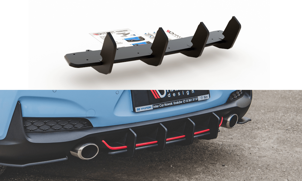 Maxton Design - Robuste Racing Heckschürze V.2 für Hyundai I30 N Mk3 Hatchback - Aerowerk.