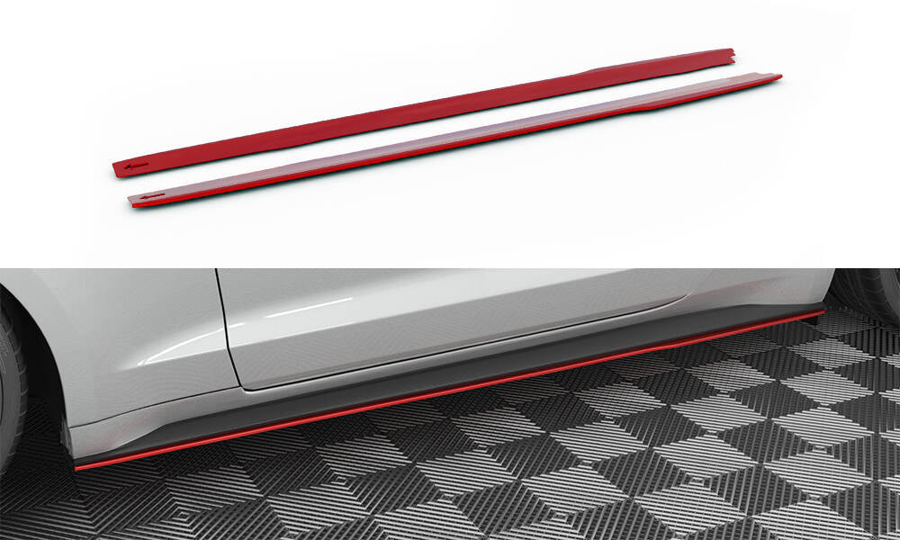 Maxton Design - Seitenschweller V2 Ansatz für Ford Mustang Mk6 Facelift - Aerowerk.