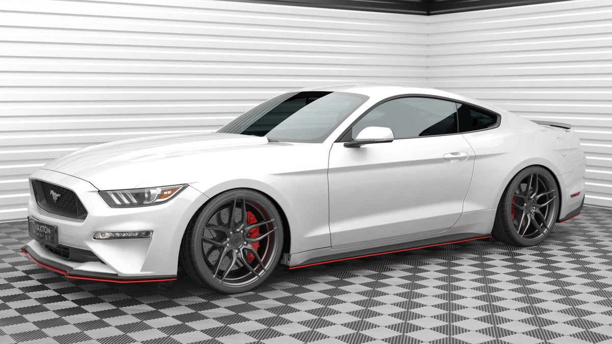 Maxton Design - Seitenschweller V2 Ansatz für Ford Mustang Mk6 Facelift - Aerowerk.