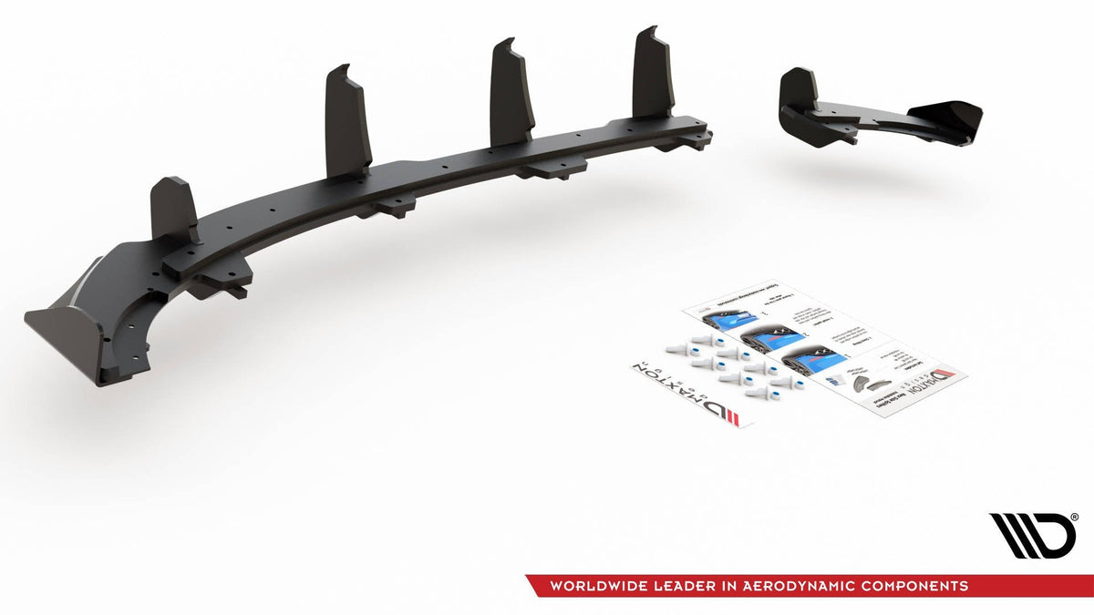 Maxton Design - Street Pro Diffusor Heck Ansatz + Flaps für VW Polo GTI Mk6 - Aerowerk.