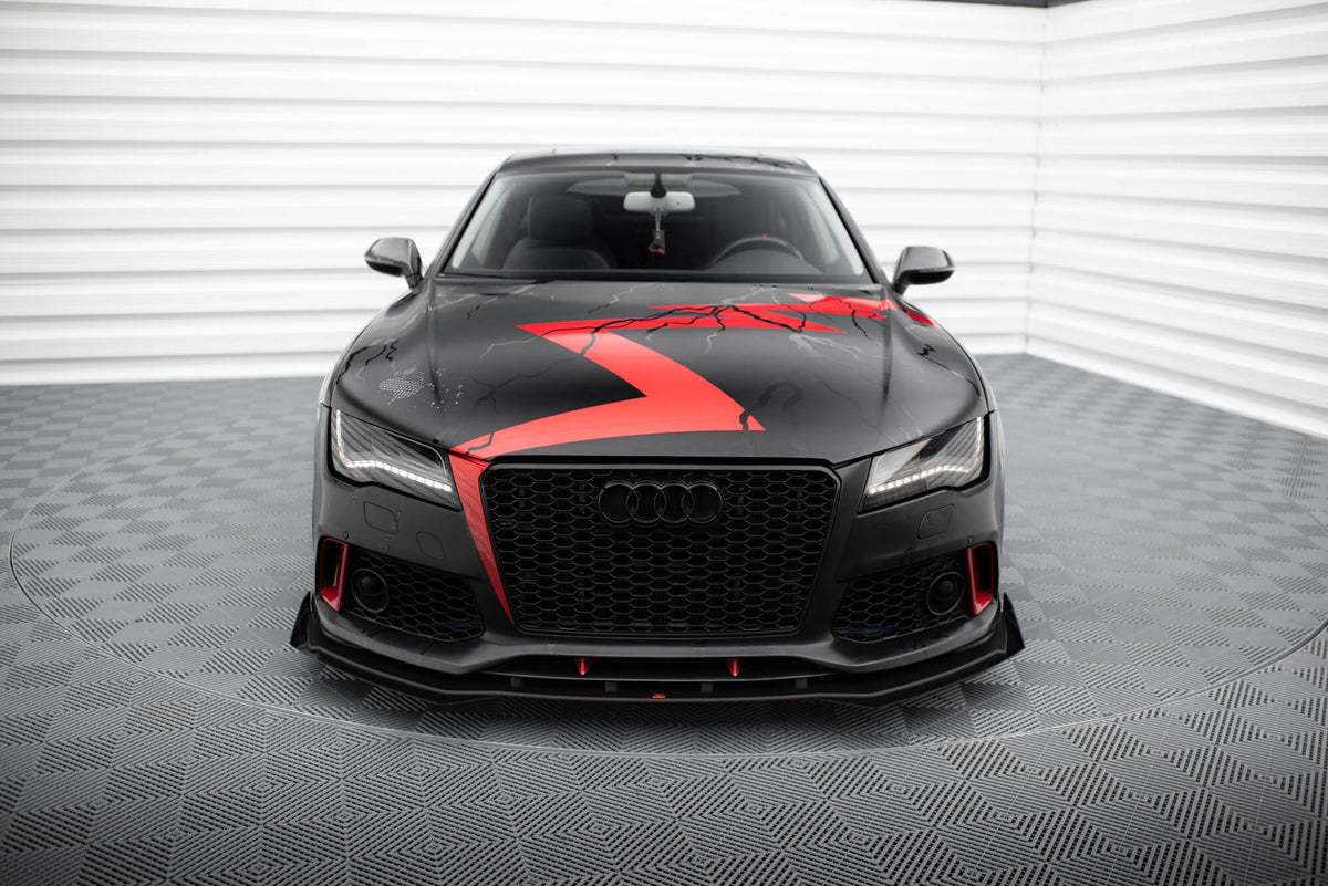 Maxton Design - Street Pro Frontlippe + Flaps für Audi A7 RS7 Look C7 - Aerowerk.