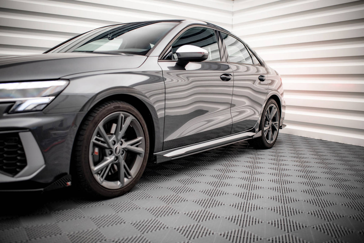 Maxton Design - Street Pro Seitenschweller Ansatz + Flaps für Audi S3 / A3 S - Line 8Y / 8Y Facelift - Aerowerk.