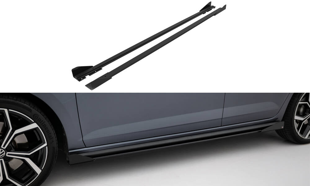 Maxton Design - Street Pro Seitenschweller Ansatz + Flaps für VW Polo GTI Mk6 Facelift - Aerowerk.
