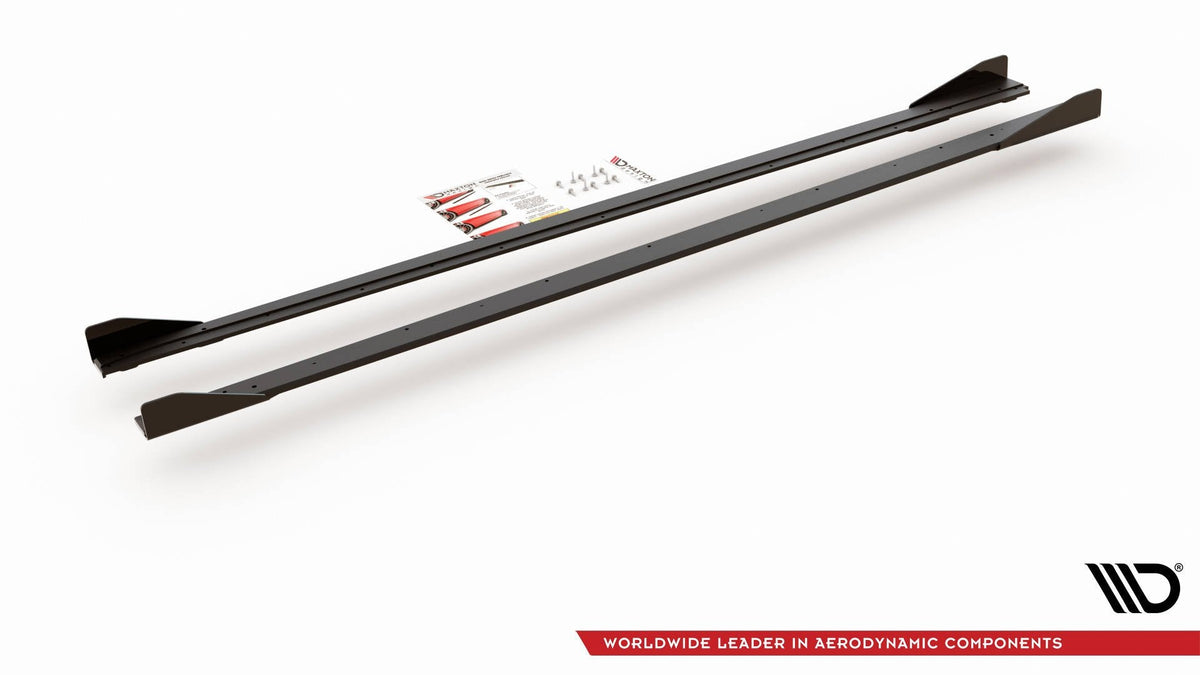 Maxton Design - Street Pro Seitenschweller Ansatz + Flaps für VW Polo GTI Mk6 - Aerowerk.