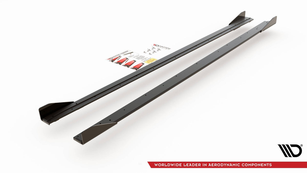 Maxton Design - Street Pro Seitenschweller Ansatz + Flaps für VW Polo GTI Mk6 - Aerowerk.